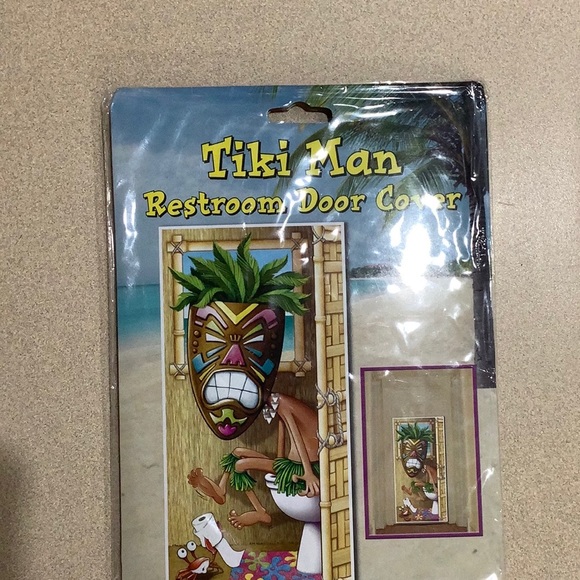 🌺Tiki Totem Pole Photo Door Banner Luau Party Decoration - Picture 5 of 6